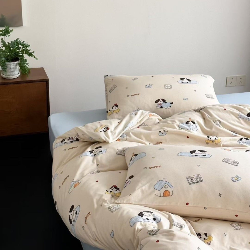 Squirrel & Acorn Dots Bedding Set