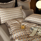 Lumiera Trellis Printed Luxury Egyptian Cotton Bedding Set