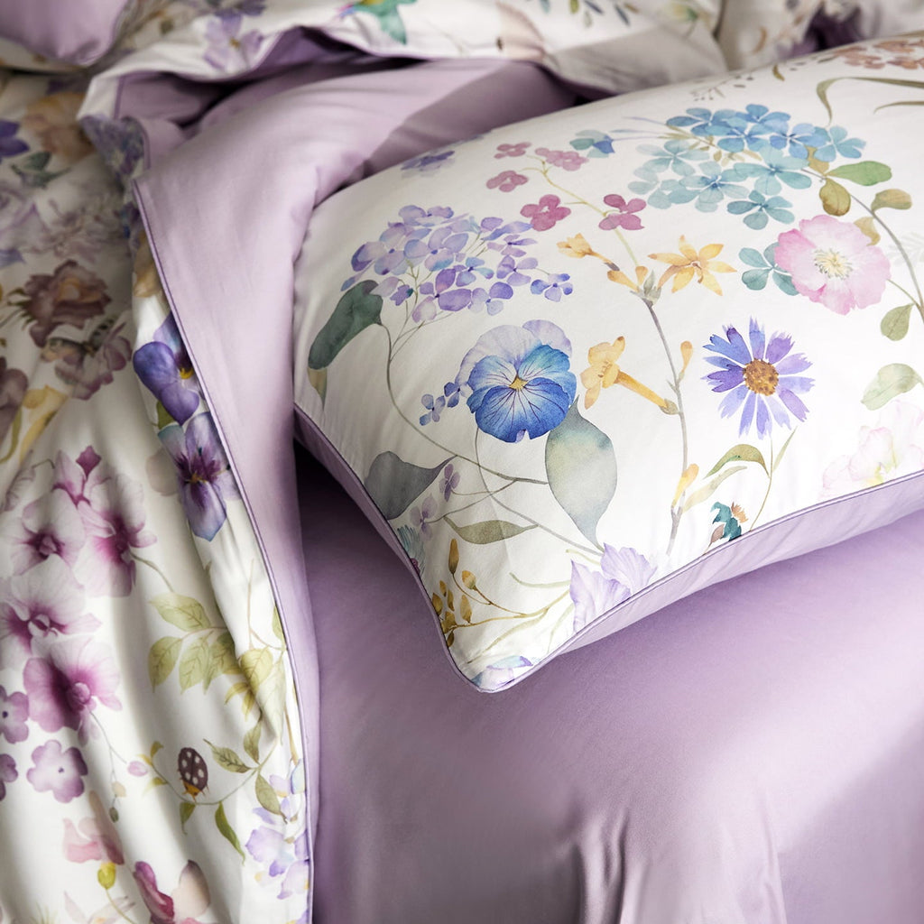 Lunaria Floral Garden Egyptian Cotton Bedding Set