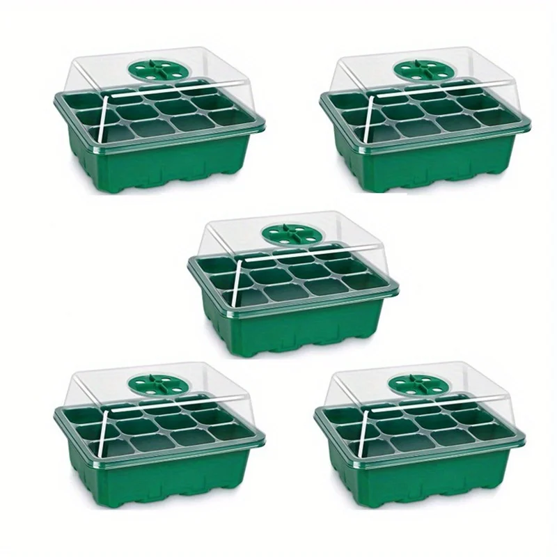 🌱 Adjustable Humidity Seed Starter Trays with Grow Light