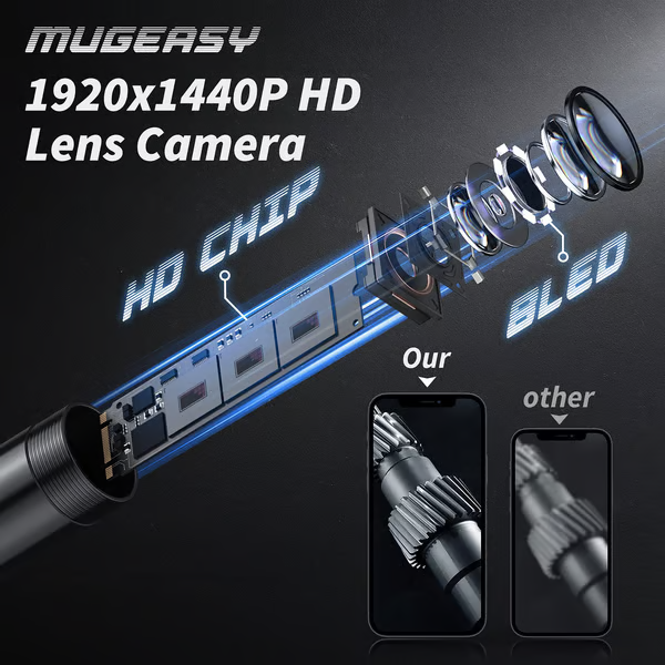 🔎 Plug-and-Play Endoscope Camera – Compatible with Android & iPhone & ipad for Direct Connection