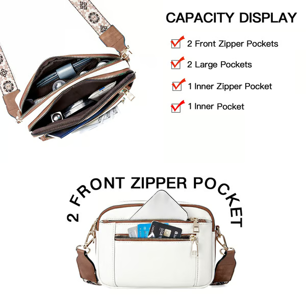 🔥Handmade Colorful Straps Crossbody Leather Bags & Purse💖
