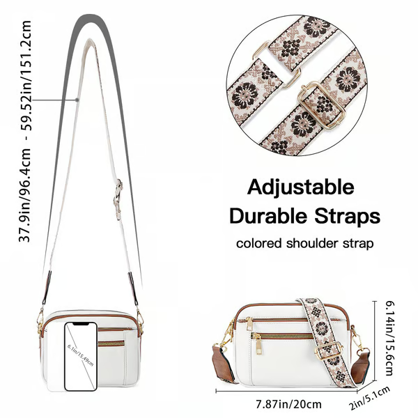 🔥Handmade Colorful Straps Crossbody Leather Bags & Purse💖