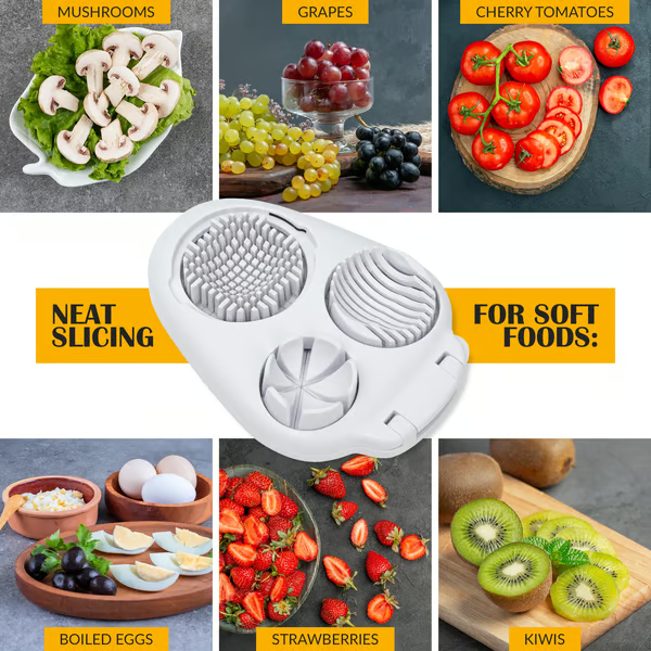 3 Slice Modes Egg Cutter