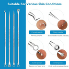 🧼 Clear Skin Essential! 🔥15-Piece Blackhead & Pimple Remover Kit with Stainless Steel Tools + Metal Case