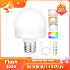 🏆Flash Sale⚡ 50K+ SOLD! Almost Gone-💥Rechargeable Light Bulbs with Remote Control, Battery Operated Light Bulb for Sconce and Lamp, 3 Color Temperature Dimmable E26 Wireless Detachable LED Charging Bulb，Best gifts