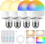 🏆Flash Sale⚡ 50K+ SOLD! Almost Gone-💥Rechargeable Light Bulbs with Remote Control, Battery Operated Light Bulb for Sconce and Lamp, 3 Color Temperature Dimmable E26 Wireless Detachable LED Charging Bulb，Best gifts