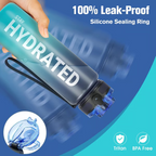 🏆Flash Sale⚡ 50K+ SOLD! Almost Gone-💥Time Marked Leakproof Water Bottle - Wide Mouth, Easy Clean, for Active Lifestyles