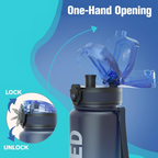 🏆Flash Sale⚡ 50K+ SOLD! Almost Gone-💥Time Marked Leakproof Water Bottle - Wide Mouth, Easy Clean, for Active Lifestyles