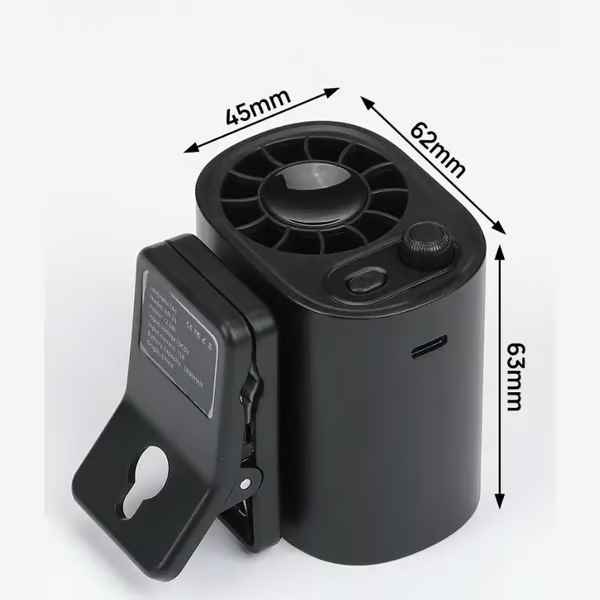❄️🔥Car Clip On Fan with LED Display -360° Rotation, 100 Speeds Adjustable, USB Rechargeable