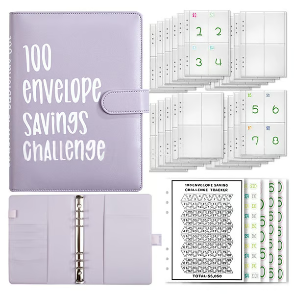 🔥🤑✉️100 Envelope Savings Challenge Book
