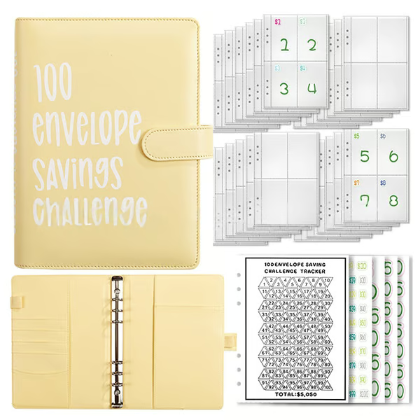 🔥🤑✉️100 Envelope Savings Challenge Book