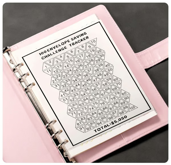 🔥🤑✉️100 Envelope Savings Challenge Book