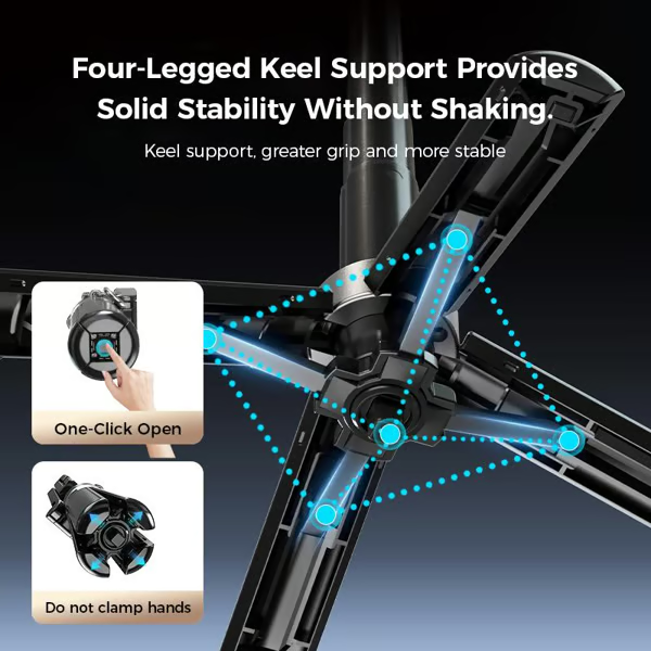 4-in-1 Multifunctional 360° Rotation Magnetic Selfie Stick