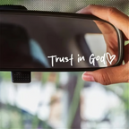 2pcs Trust in God Car Rearview Mirror Sticker, Car Rearview Mirror Decal, Inspirational Vinyl Sticker, Ideal Christian Gift