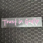 2pcs Trust in God Car Rearview Mirror Sticker, Car Rearview Mirror Decal, Inspirational Vinyl Sticker, Ideal Christian Gift