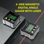 4-Side Magnetic Digital Angle Gauge with Laser