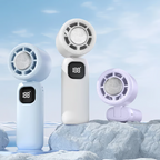 🔥🔥 3 in 1 Mini Handheld Cooling Fan , 100 Speed Wind Power & Ice Cooling Function