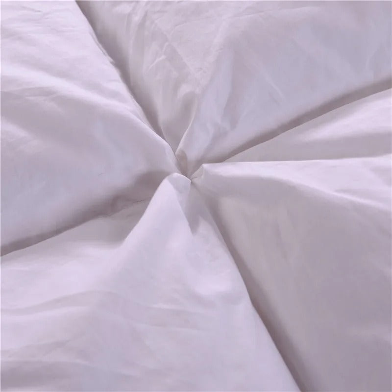Shadiya White Square Quilted Cotton Goose Down Filling Comforter