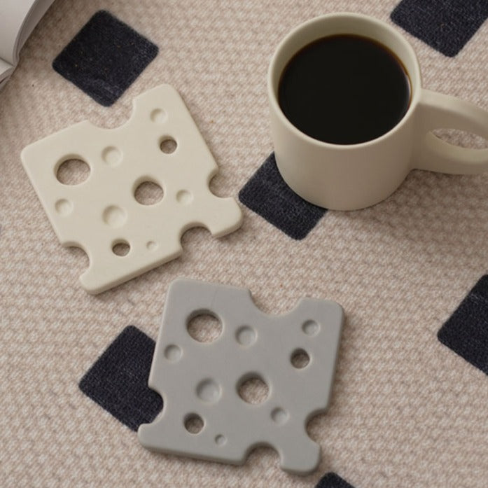 Swiss Cheese - Slice Ceramic Coaster