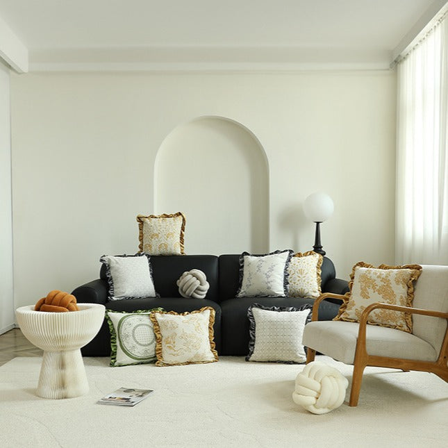 Ornate Ruffle Cushion - FINAL SALE