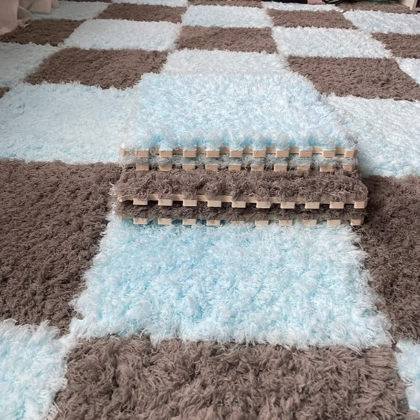 Fluffy Puzzle Tile Set - Skyline Breeze