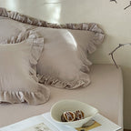 Ruffled Muslin Pillowcase Set