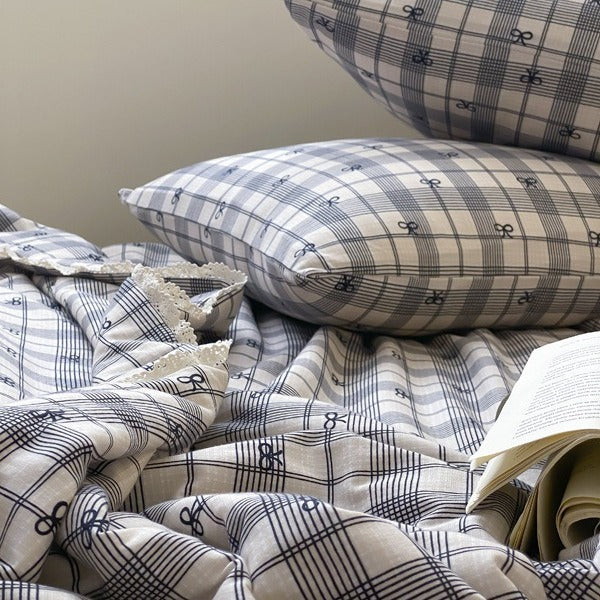 Plaid Bow Summer Quilted Blanket