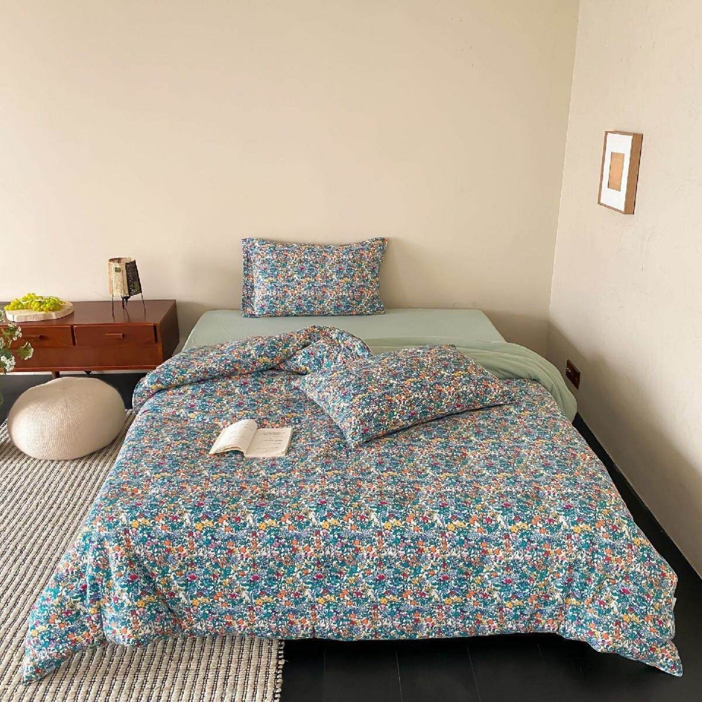 Bright Floral Summer Quilted Blanket
