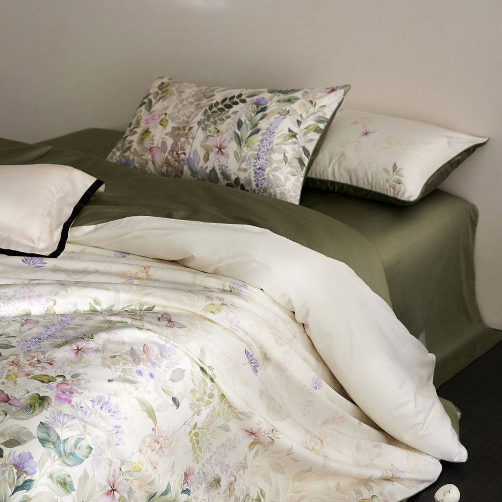 Sylvara Botanical Egyptian Cotton Bedding Set