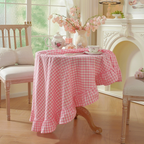 Dreamy Gingham Frill Tablecloth