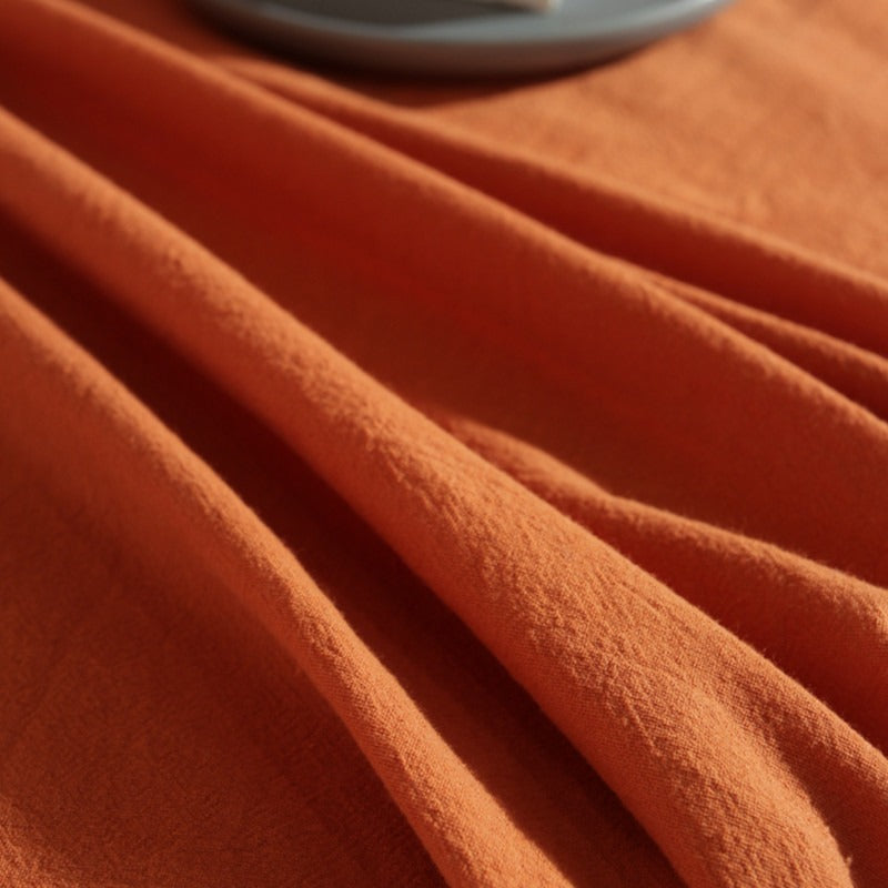 Block Colour Ruffle Round Tablecloth