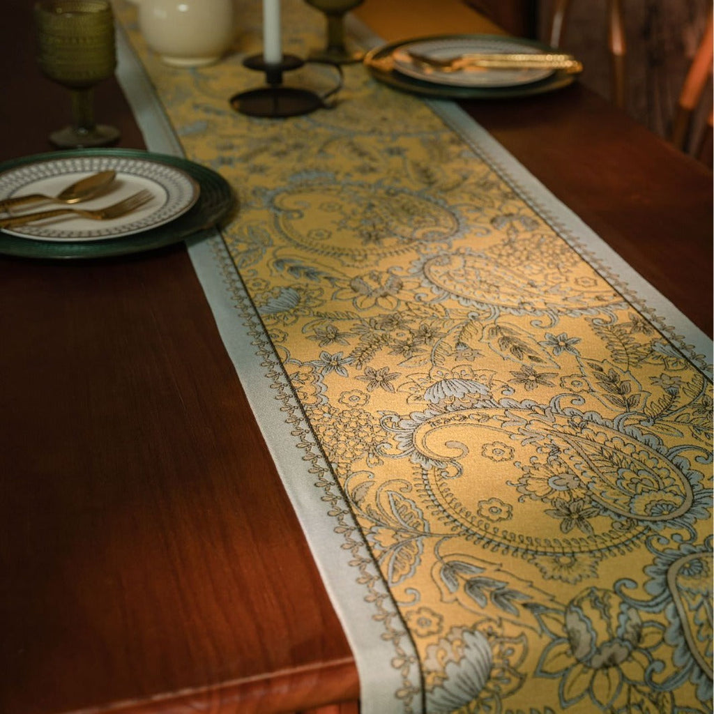 Sunlit Paisley Tassel Runner