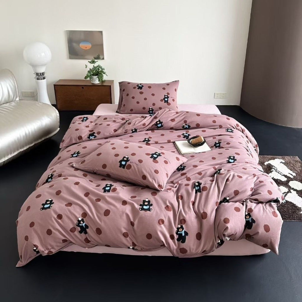 Squirrel & Acorn Dots Bedding Set