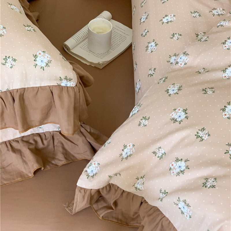 Frilly Floral Bedding Set