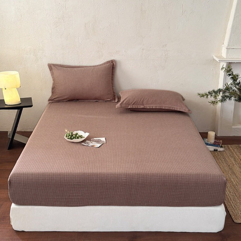 Earthy Cotton Fitted Sheet