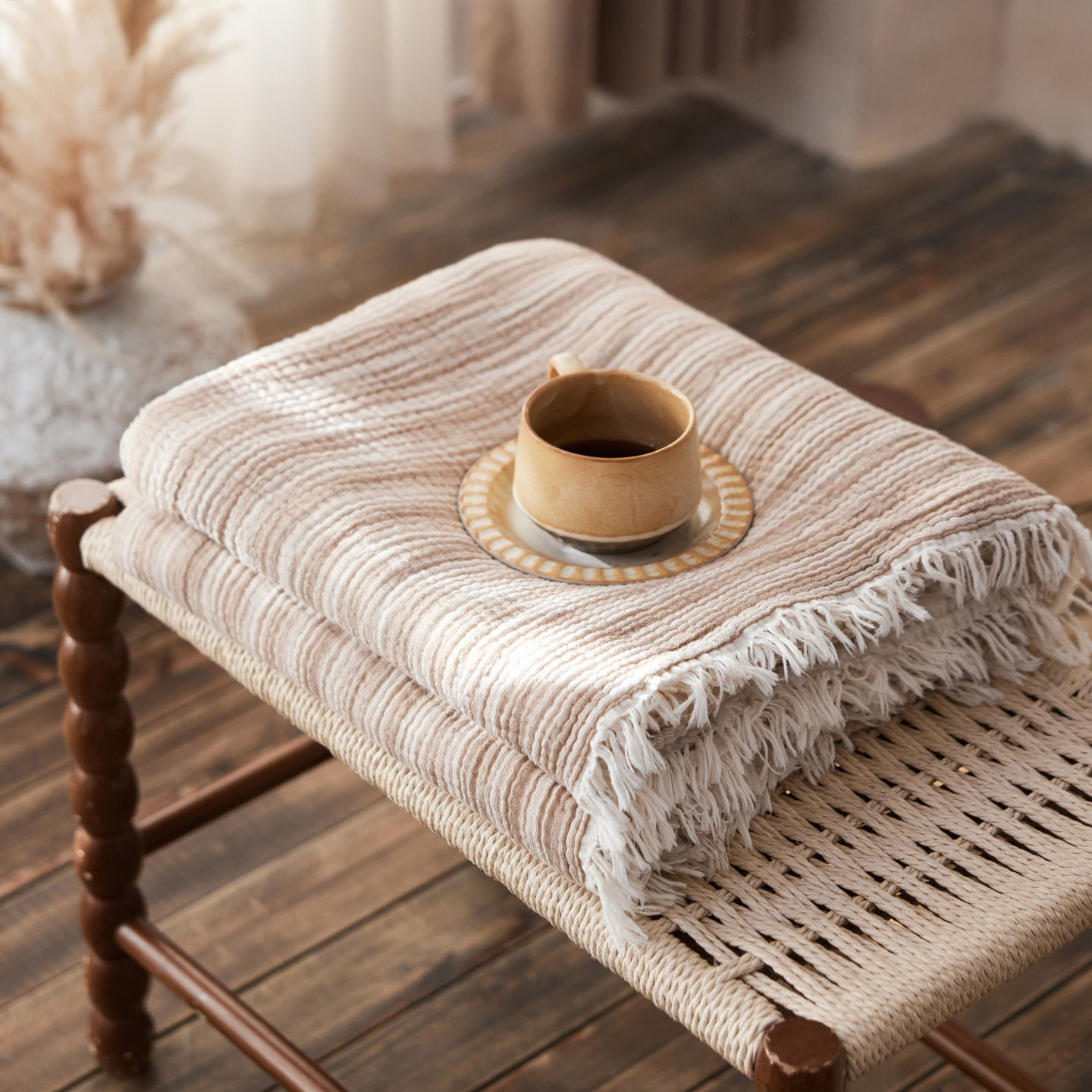 Woven Stripe Throw Blanket