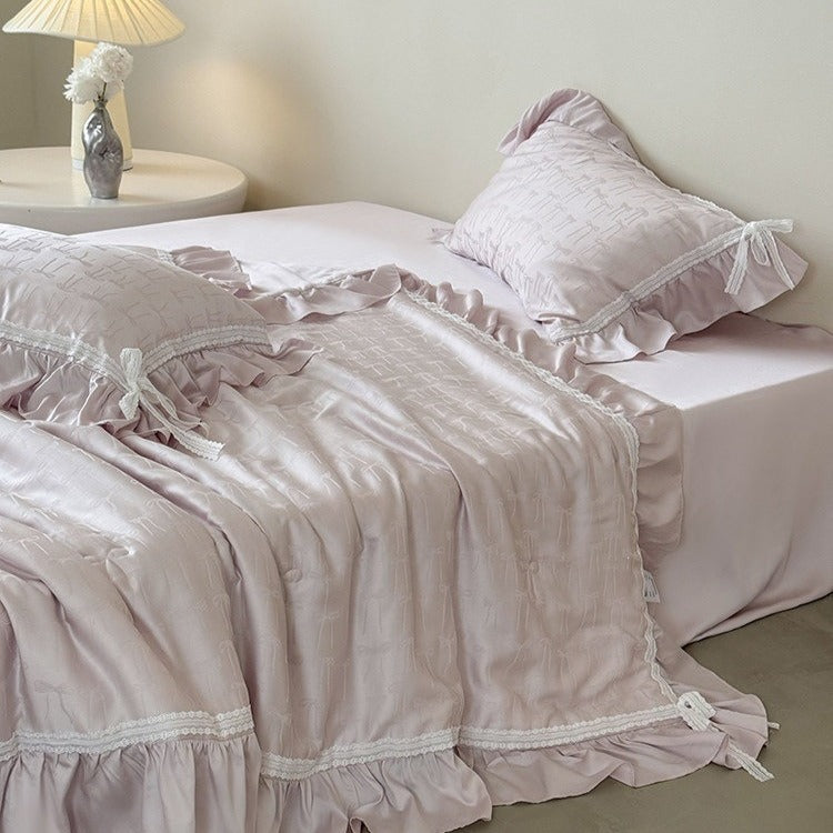 Vivian Bow Jacquard Bedding Set