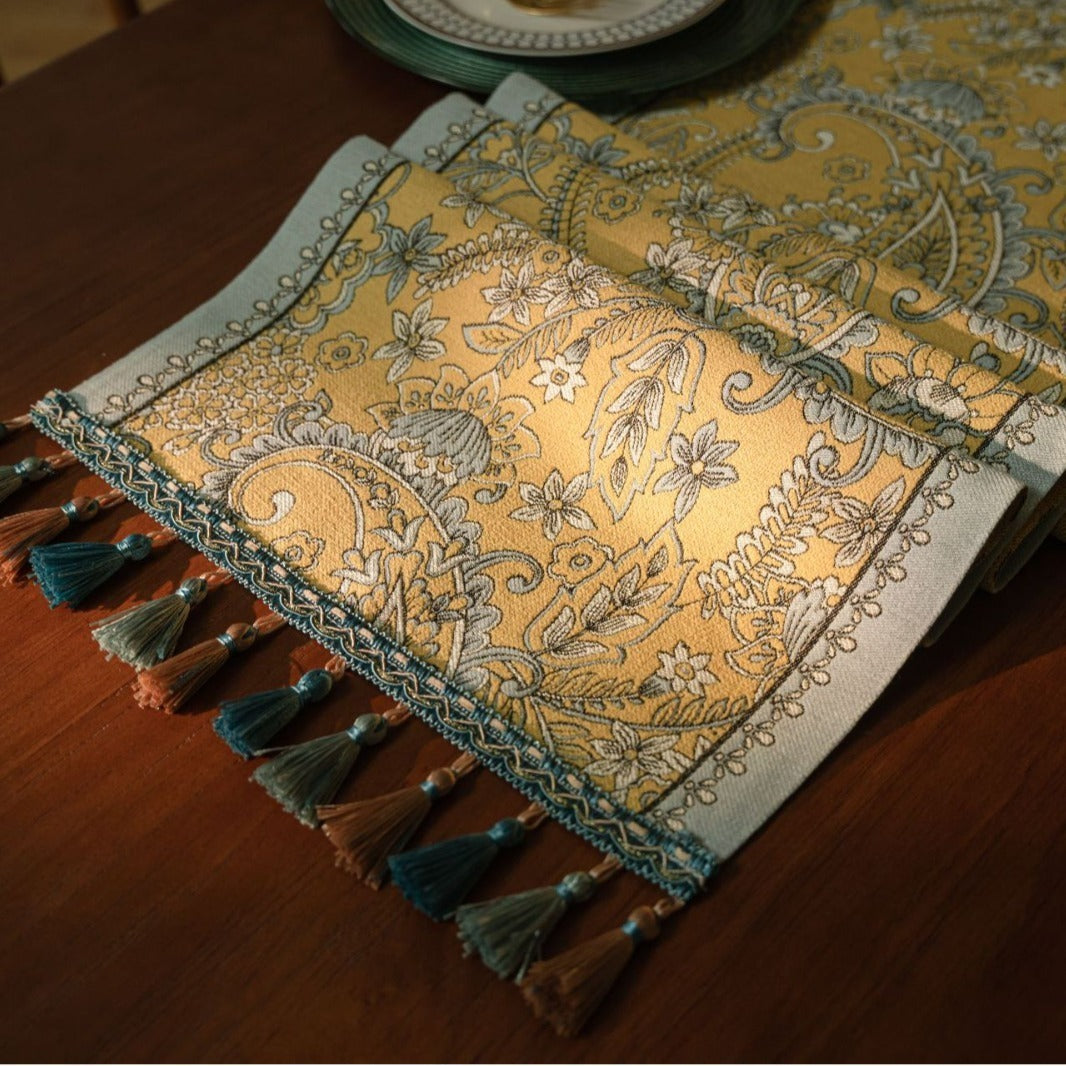 Sunlit Paisley Tassel Runner
