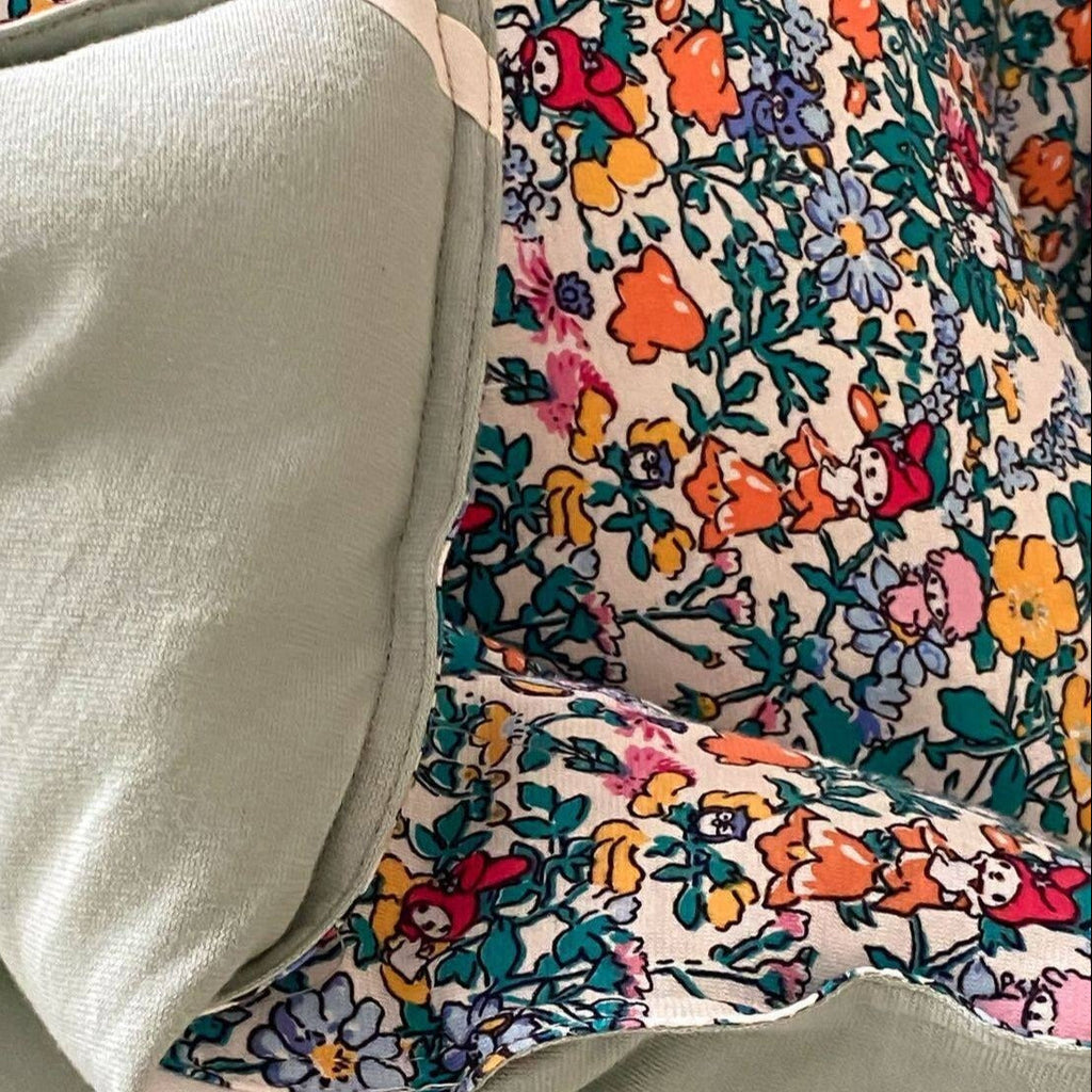 Bright Floral Summer Quilted Blanket