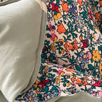 Bright Floral Summer Quilted Blanket