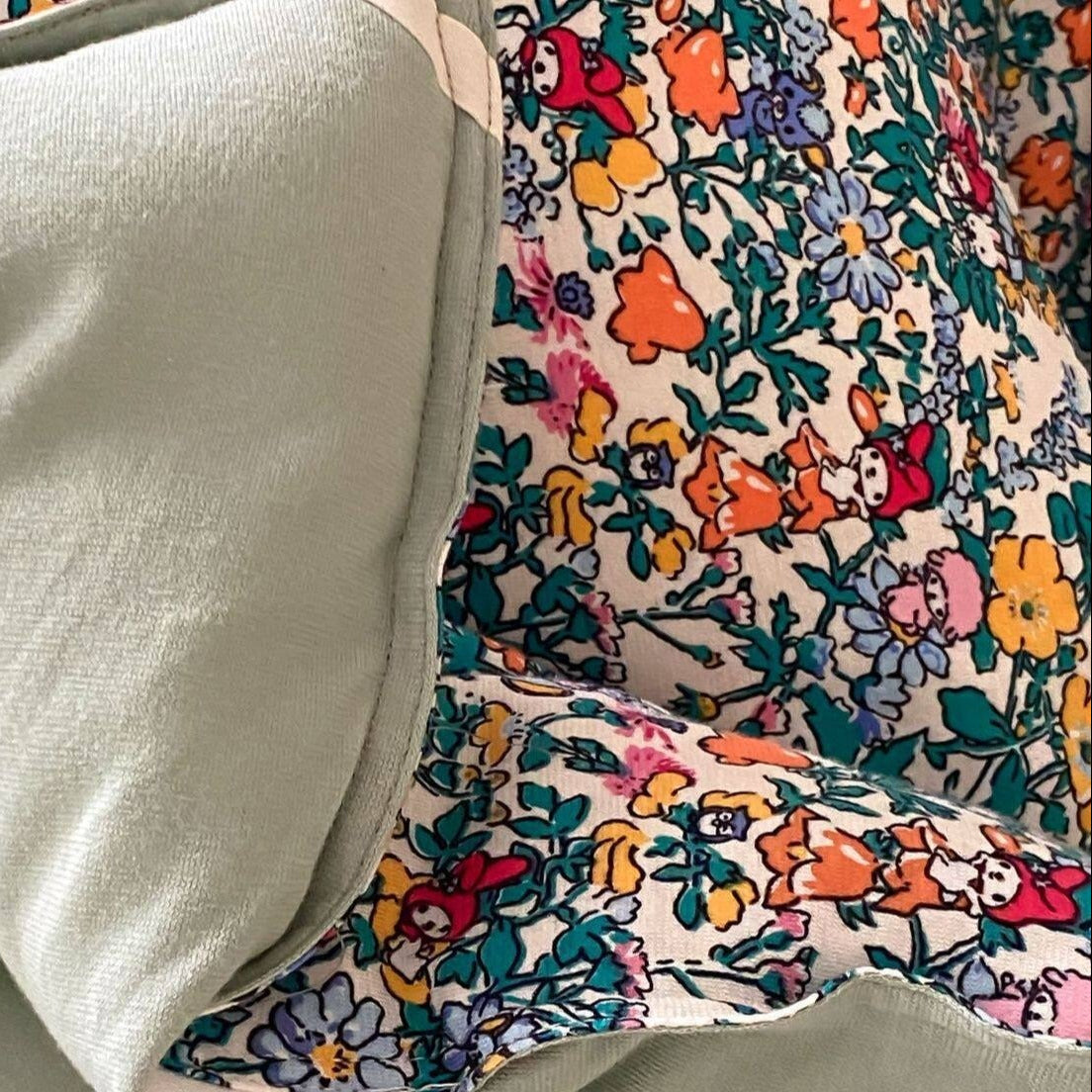 Bright Floral Summer Quilted Blanket