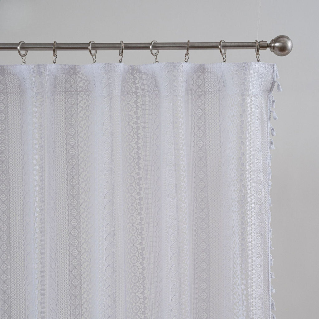 Soft Glow Lace & Fringe Curtain
