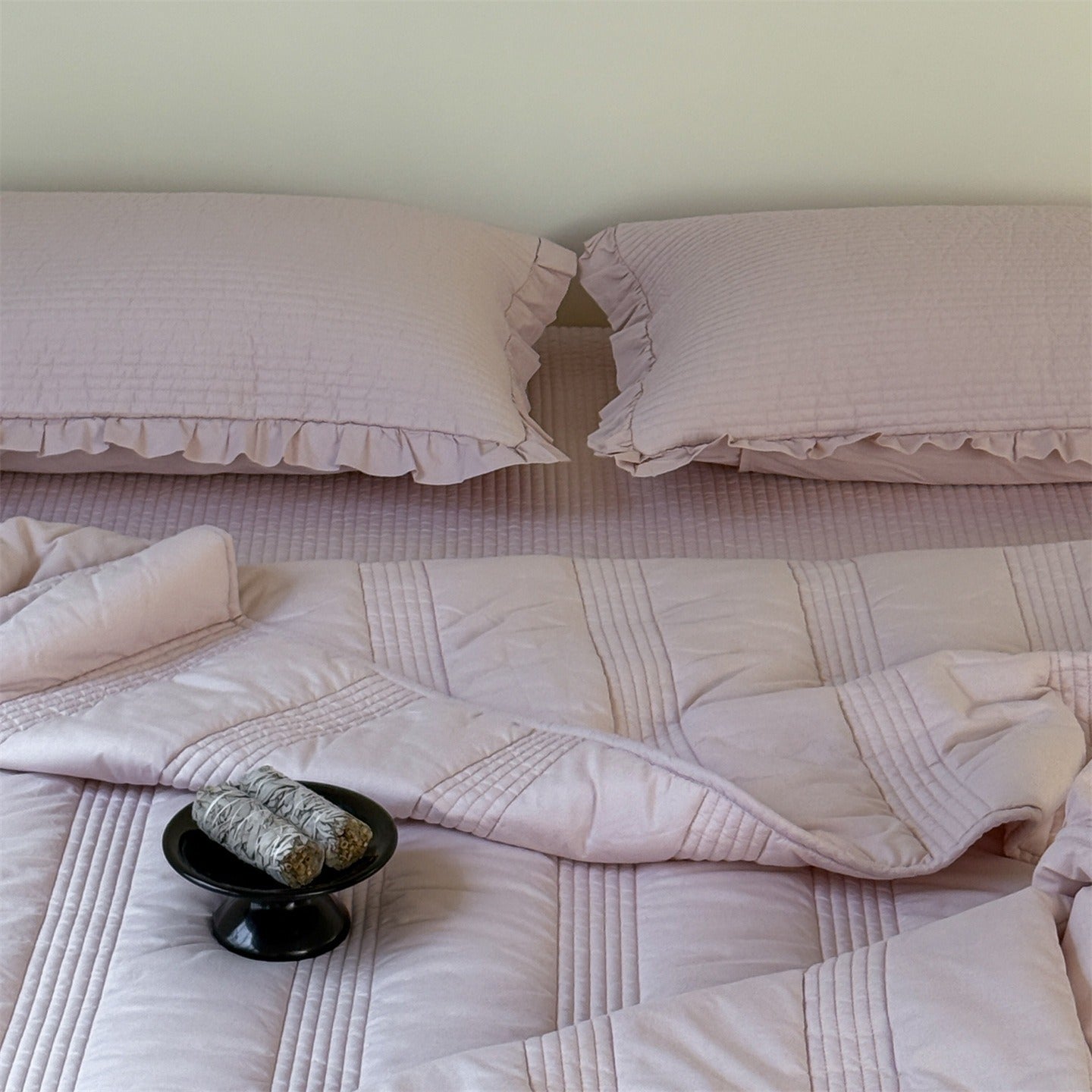 Soft Cream Summer Quilted Blanket