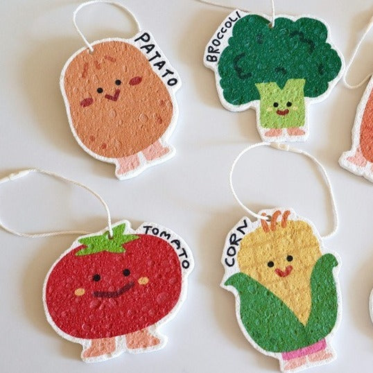 Farm Veggie Dish Sponge Set