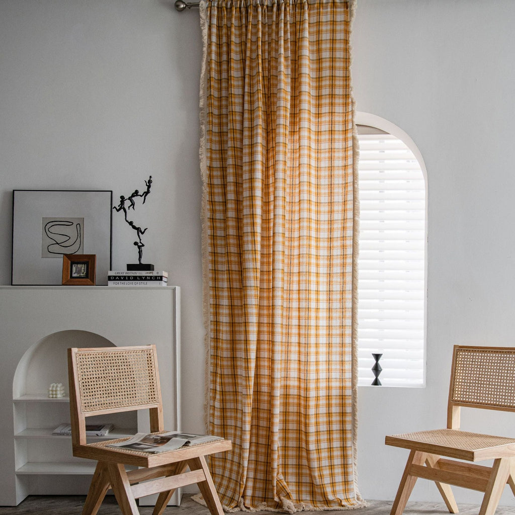 Homestead Chequered Tassel Curtain