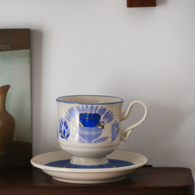 Azure Bloom Teacup Set