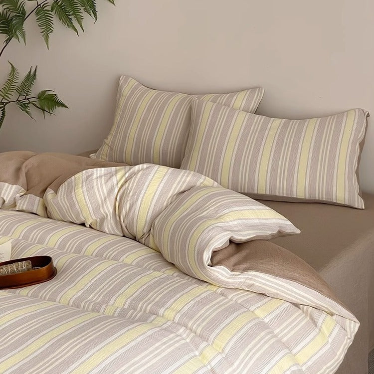 Springtime Striped Bedding Set