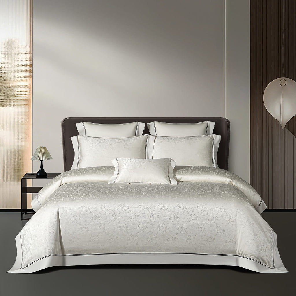Aveline Botanical Luxury Jacquard Tencel Bedding Set