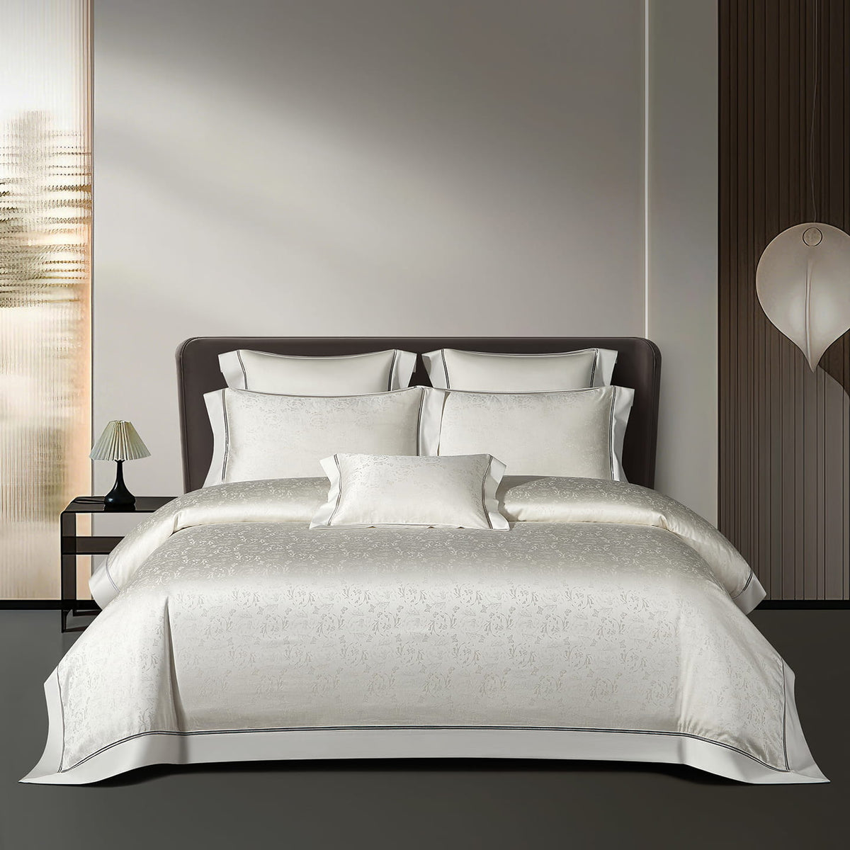 Aveline Botanical Luxury Jacquard Tencel Bedding Set